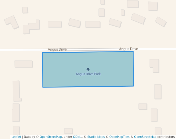 walking in Angus Drive Park map in Belgrade