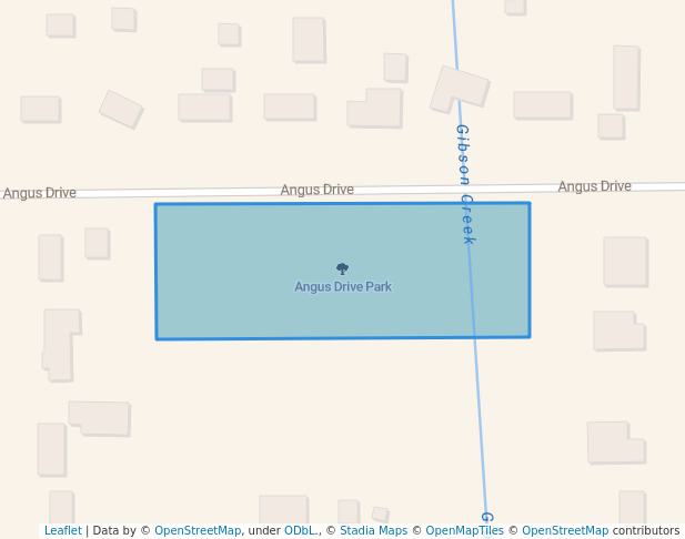 walking in Angus Drive Park map in Belgrade