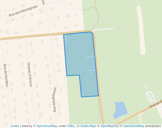 walking in Parc Allen map in Gatineau