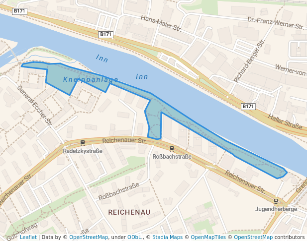 walking in Reichenauerpromenade map in Innsbruck