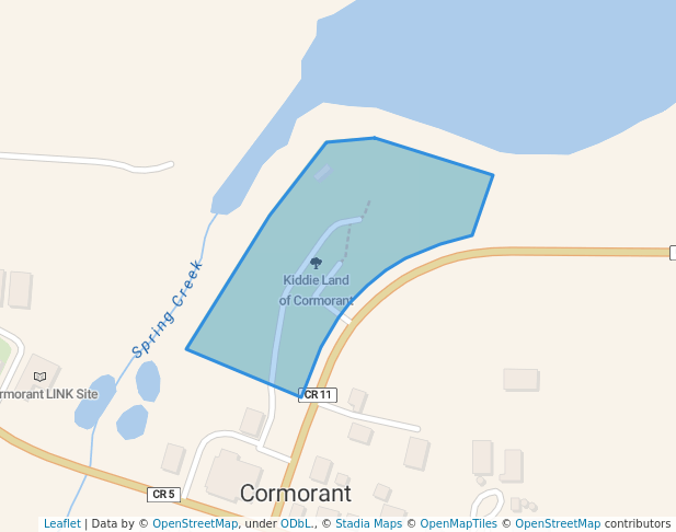 walking in Kiddie Land of Cormorant map in Detroit Lakes