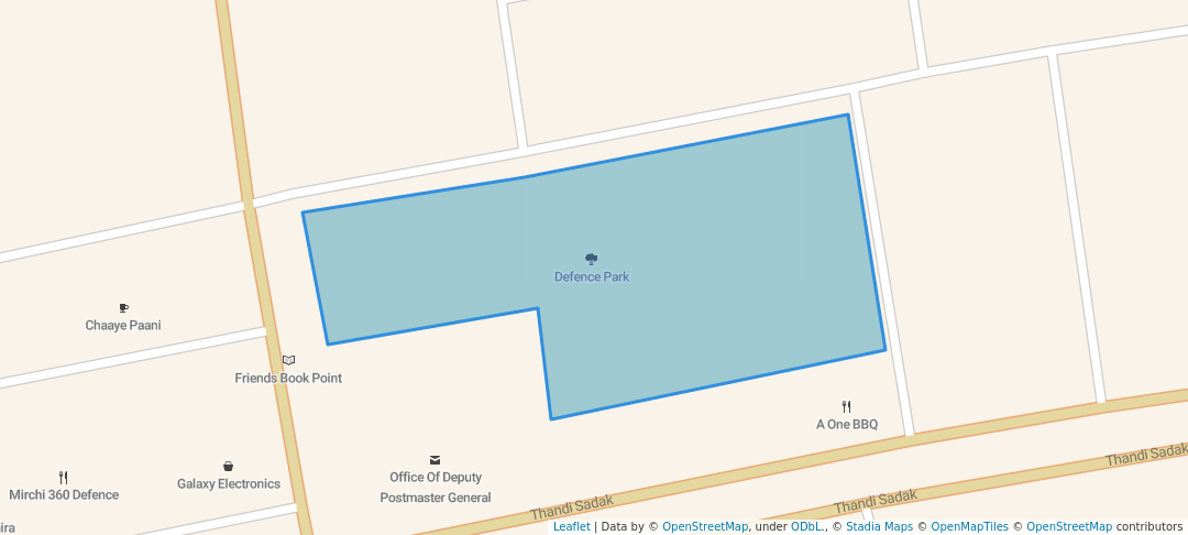 walking in Defence Park map in Hyderabad