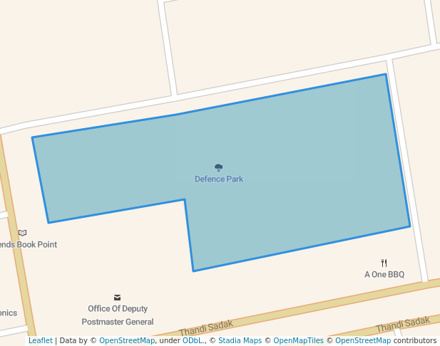 walking in Defence Park map in Hyderabad