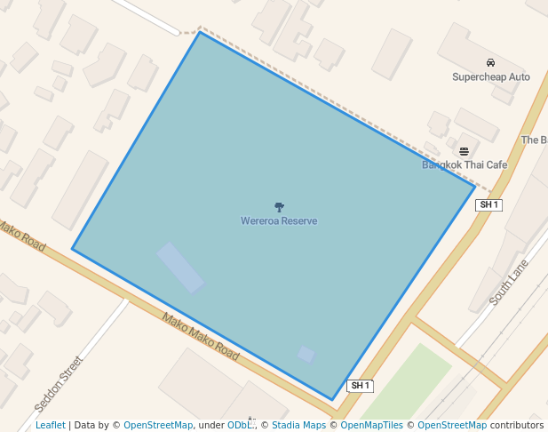 walking in Wereroa Reserve map in Levin