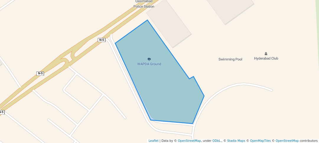 walking in WAPDA Ground map in Hyderabad