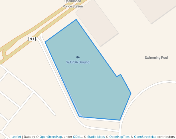 walking in WAPDA Ground map in Hyderabad