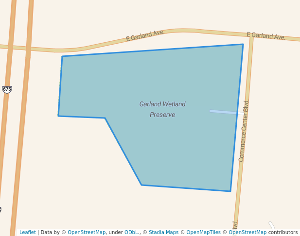 walking in Garland Wetland Preserve map in Fairborn