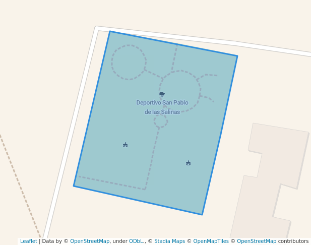 walking in Deportivo San Pablo de las Salinas map in San Pablo de las Salinas