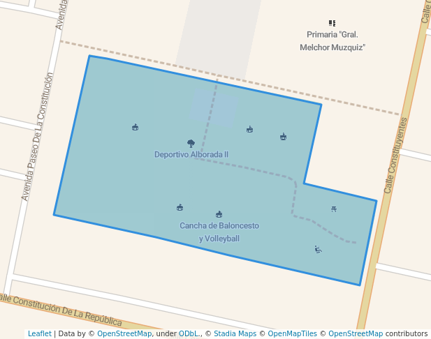 walking in Deportivo Alborada II map in San Pablo de las Salinas