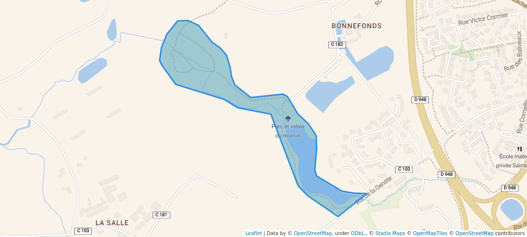 walking in Parc et vallée du moiron map in Aizenay