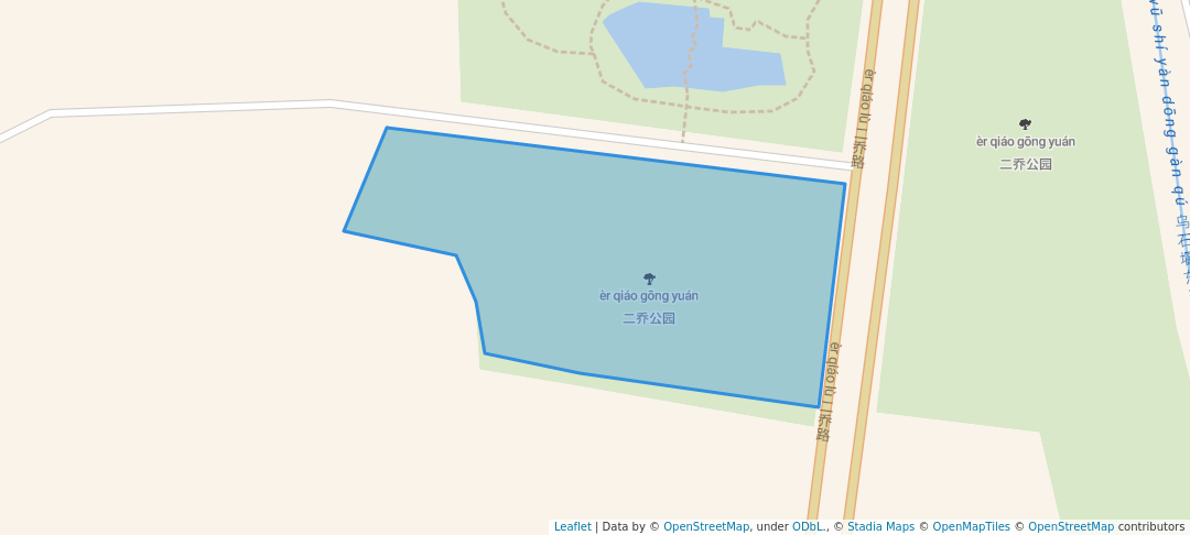 walking in 二乔公园 map in An Qing Shi