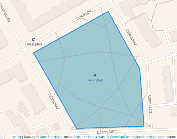 walking in Luisenplatz map in Chemnitz