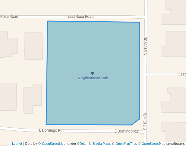 walking in Neighborhood Park map in Queen Creek