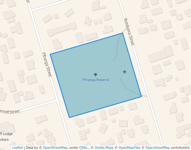 walking in Pihanga Reserve map in Taupō