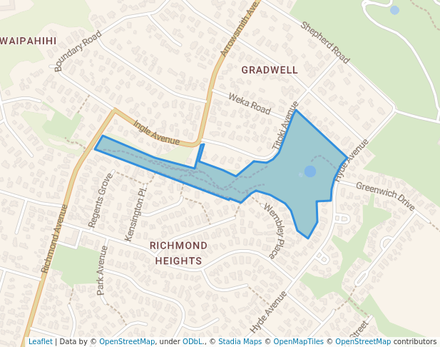 walking in Titoki Reserve map in Taupō
