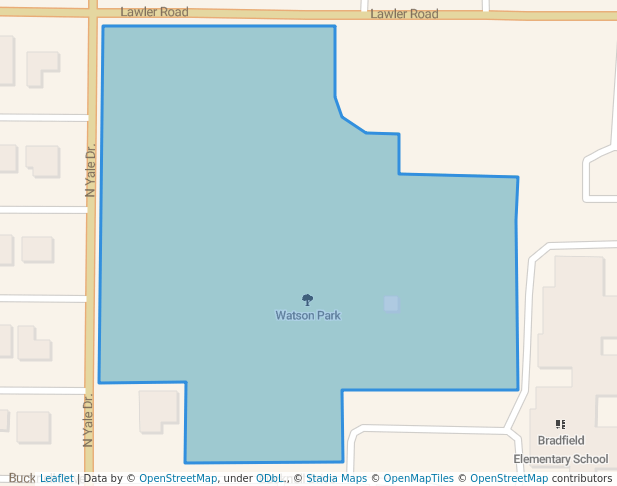 walking in Watson Park map in Garland