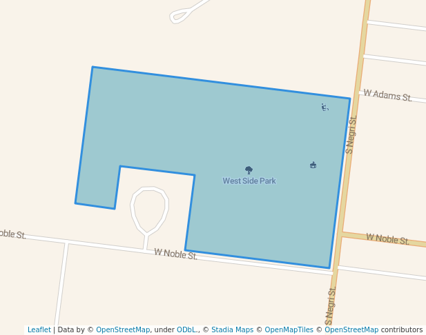 walking in West Side Park map in Falfurrias