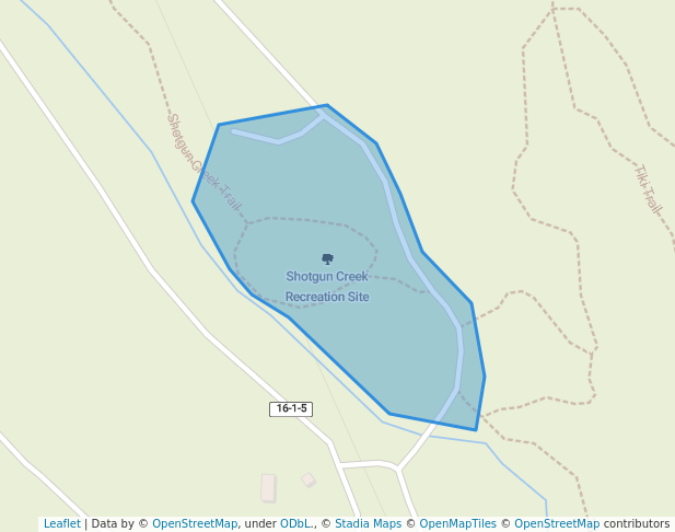 walking in Shotgun Creek Recreation Site map in Marcola