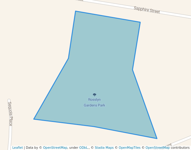 walking in Rosslyn Gardens Park map in Inverell