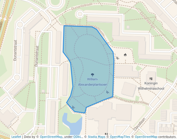 walking in Willem-Alexanderplantsoen map in Zoetermeer
