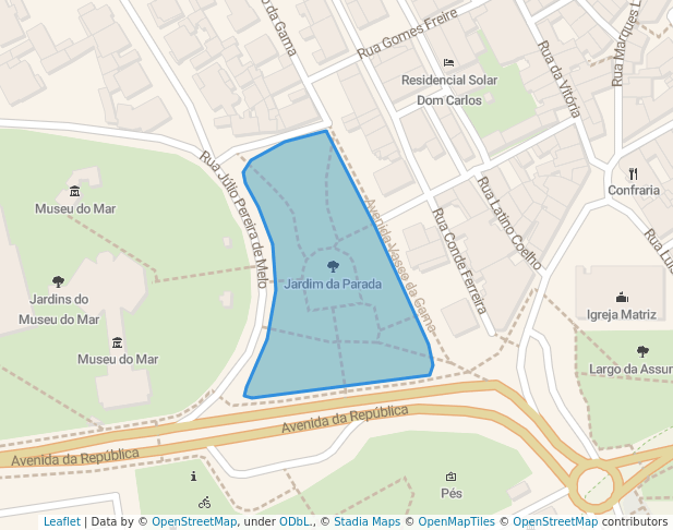 walking in Jardim da Parada map in Cascais