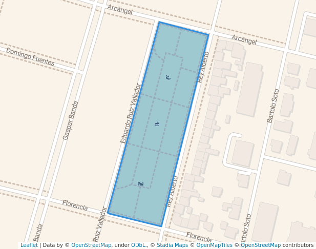 walking in Plaza 12 de Octubre map in San Miguel