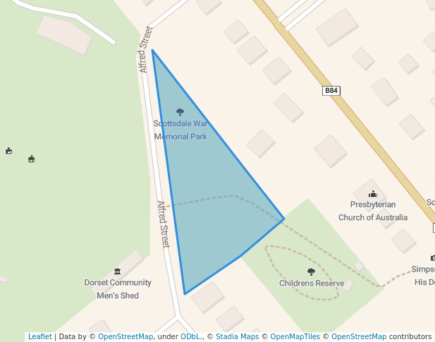 walking in Scottsdale War Memorial Park map in Scottsdale