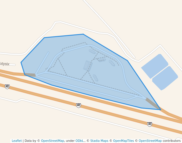 walking in Meteor Crater Rest Area map in Winslow