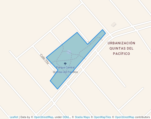 walking in Parque Central Quintas del Pacífico map in La Chorrera