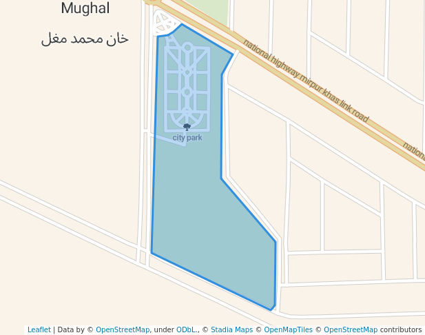 walking in city park map in Hyderabad