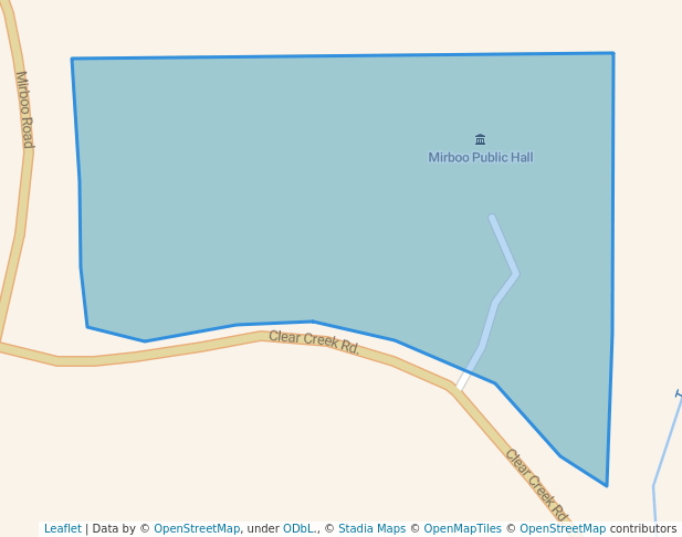 walking in Mirboo Recreation Reserve map in Mirboo