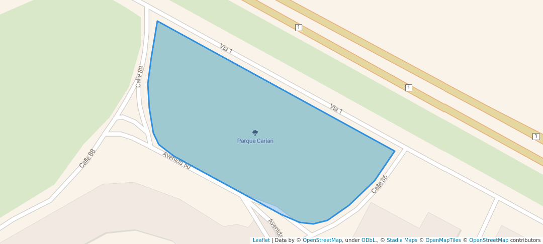 walking in Parque Cariari map in Heredia