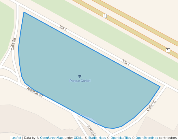 walking in Parque Cariari map in Heredia