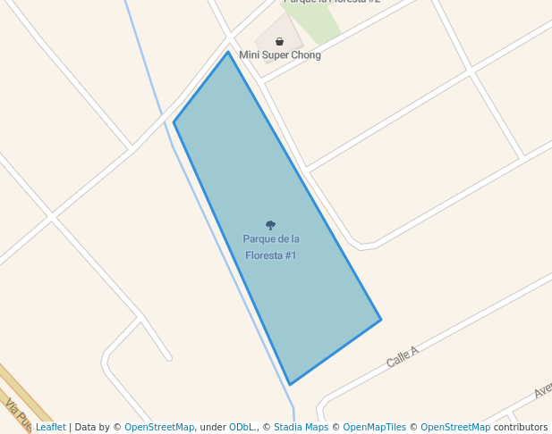 walking in Parque de la Floresta #1 map in Vacamonte