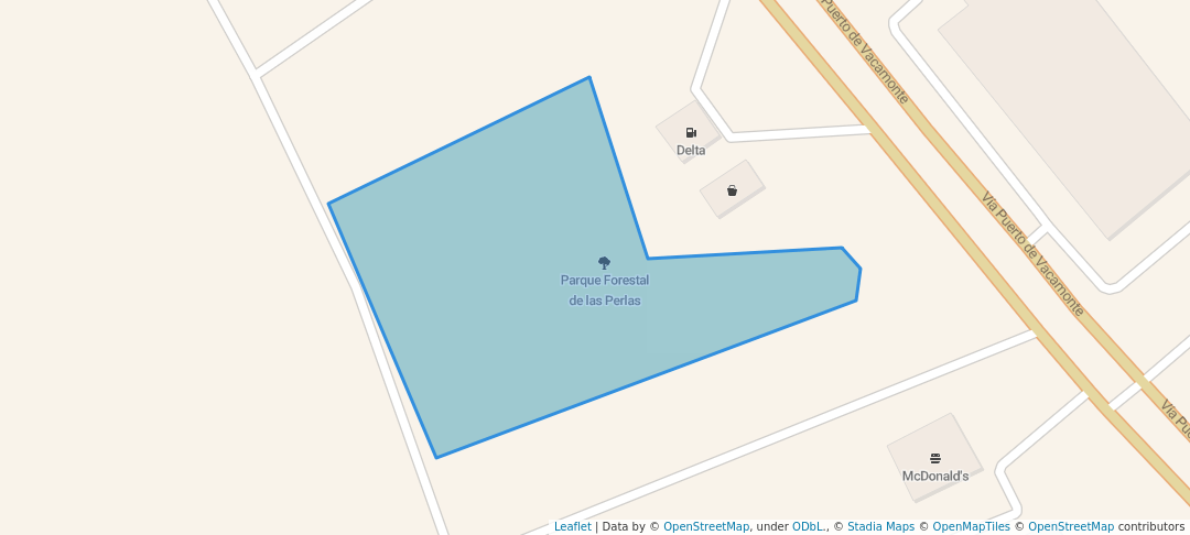 walking in Parque Forestal de las Perlas map in Vacamonte