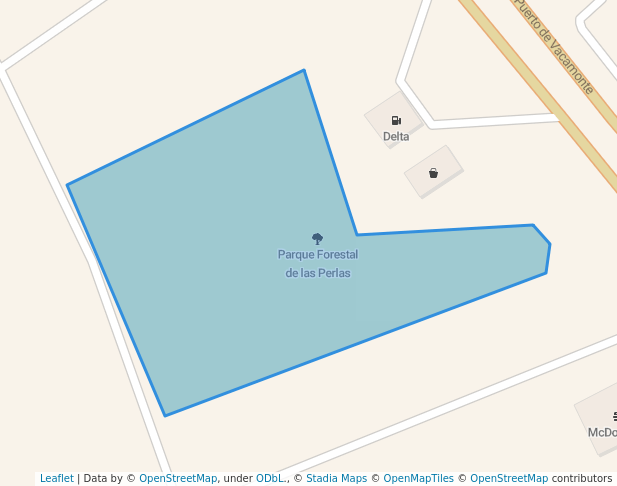 walking in Parque Forestal de las Perlas map in Vacamonte