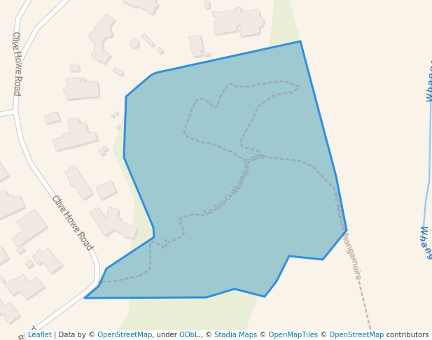 walking in Clive Howe Road Scenic Reserve map in Patumahoe