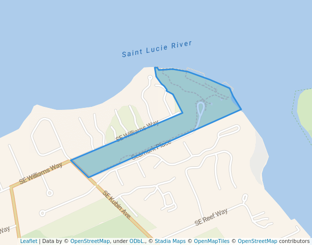 walking in Twin Rivers map in Stuart