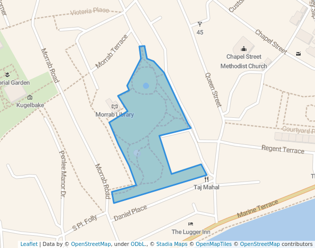 walking in Morrab Gardens map in Penzance