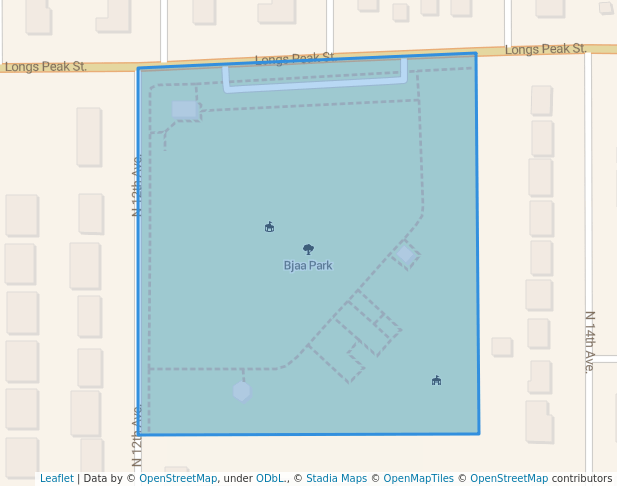 walking in Bjaa Park map in Brighton