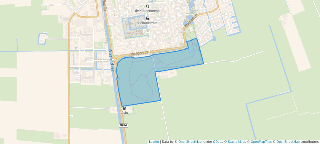 walking in Bedumerbos map in Bedum