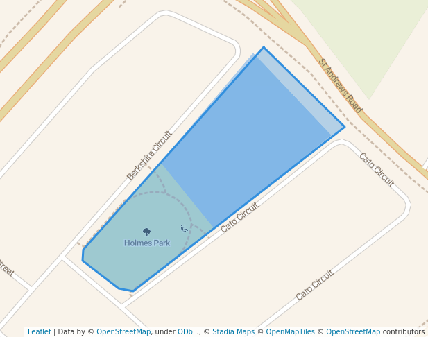 walking in Holmes Park map in Leppington