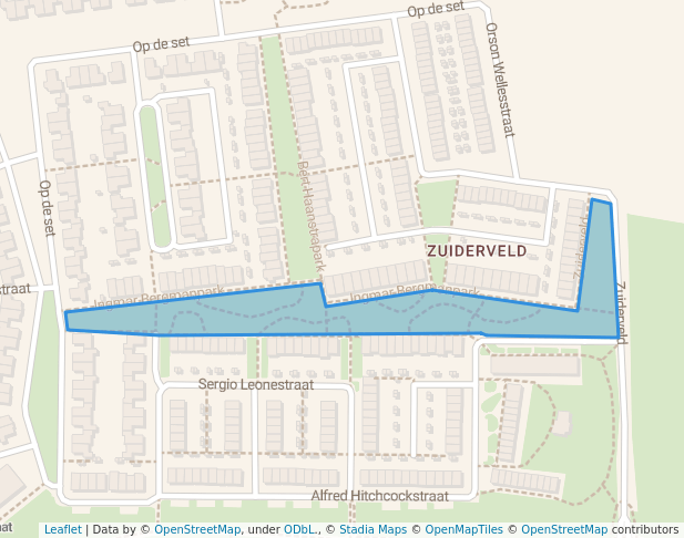 walking in Ingmar Bergmanpark map in Nijmegen