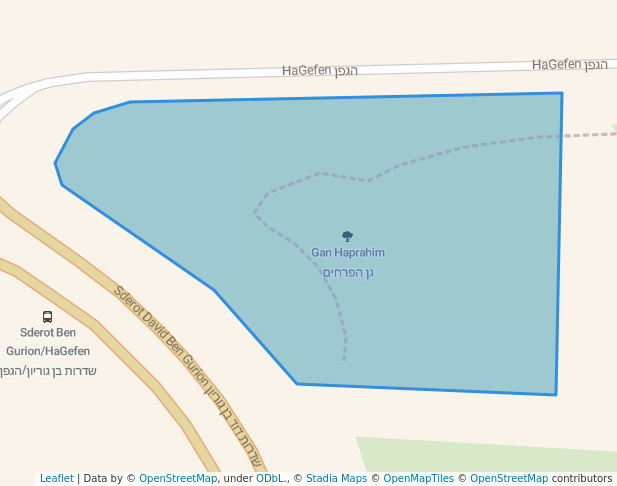 walking in Gan Haprahim map in Bet Shemesh