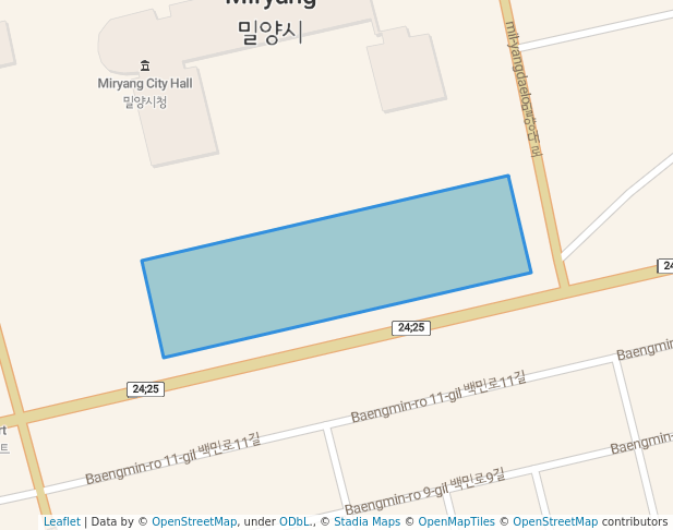 밀양시청 앞 공원(Park in front of Miryang City Hall)