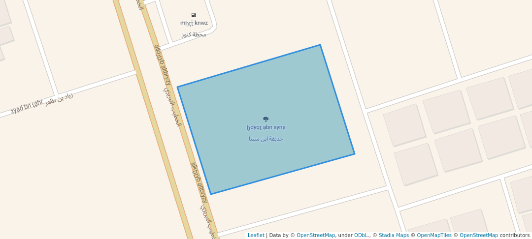 walking in حديقة ابن سينا map in Jeddah