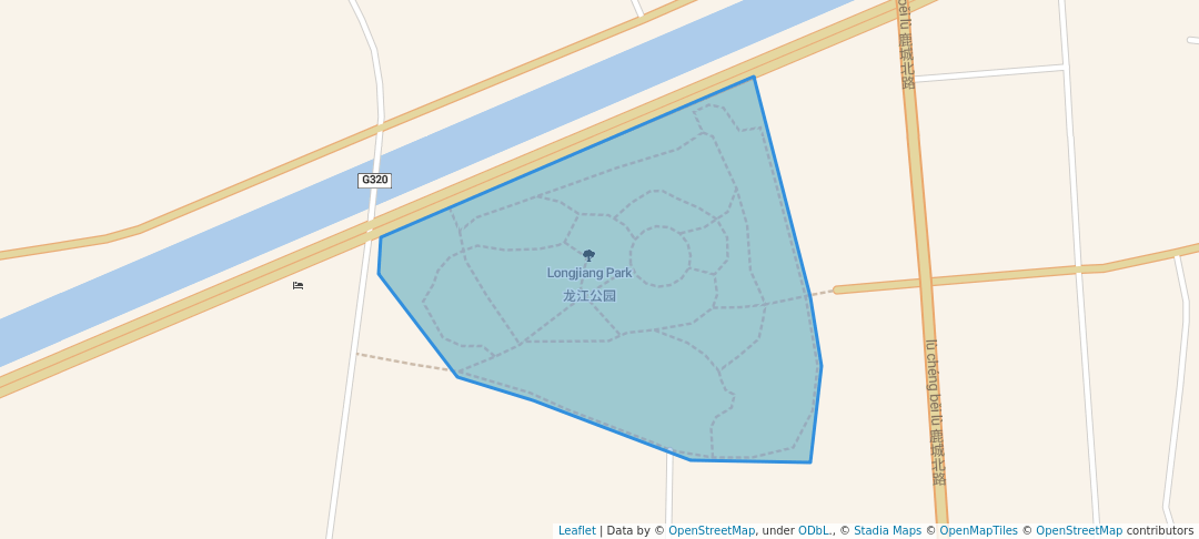 walking in Longjiang Park map in 楚雄彝族自治州