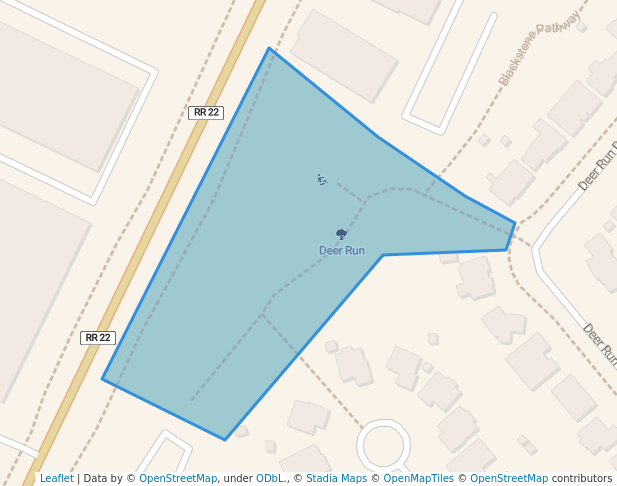 walking in Deer Run map in Waterloo