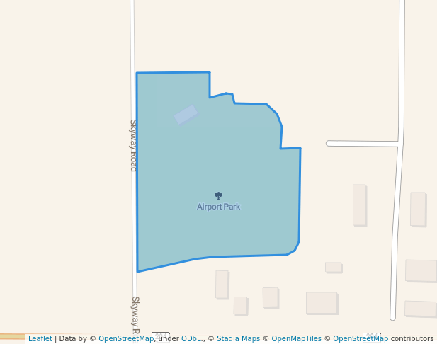 walking in Airport Park map in Ironwood