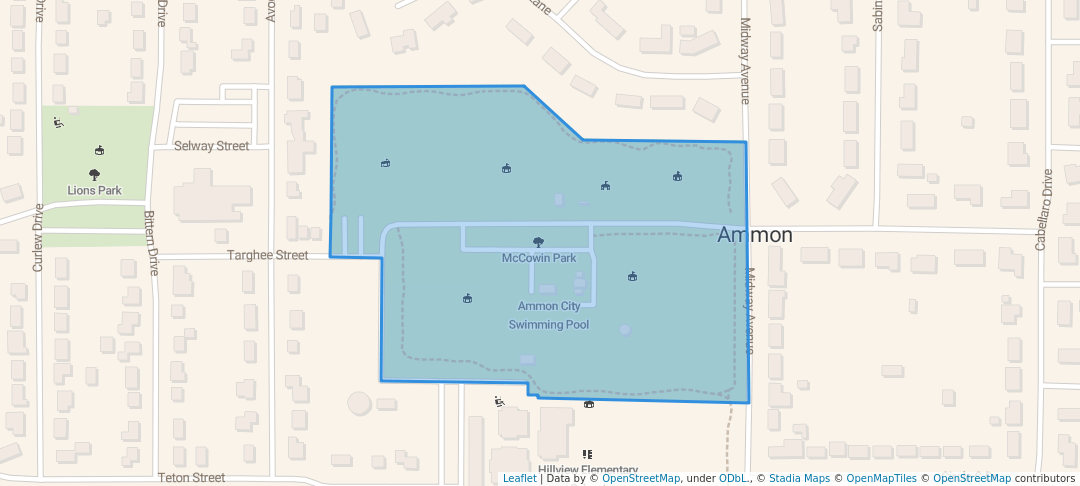 walking in McCowin Park map in Ammon